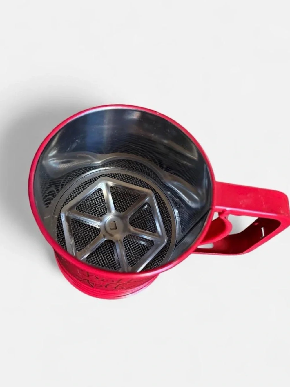 Red 'Holly Jolly' Flour Sifter Mug
